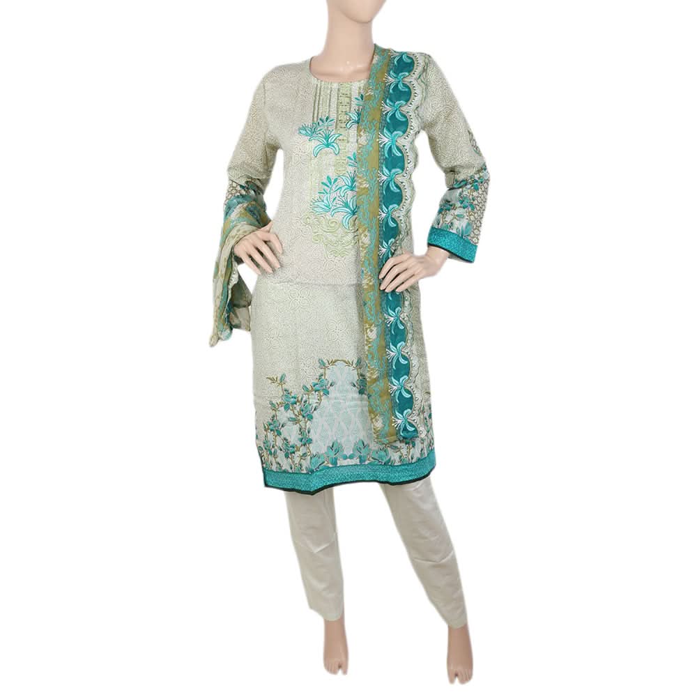 Women's Printed Shalwar Suit - Light Green, Women, Shalwar Suits, Chase Value, Chase Value