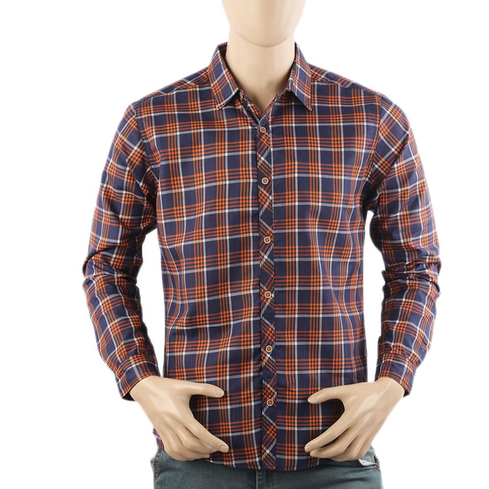 Men's Casual Club Check Shirt - Navy Blue, Men's Shirts, Chase Value, Chase Value