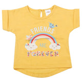 Newborn Girls Half Sleeves T-Shirt - Mustard, Kids, Newborn Girls T-Shirts, Chase Value, Chase Value