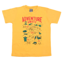 Boys Half Sleeves T-Shirt 3994 - Yellow, Kids, Boys T-Shirts, Chase Value, Chase Value