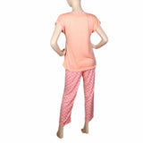 Women's 2 Piece Night Suit - Peach, Women, Night Suit, Chase Value, Chase Value