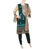 Women's Printed Shalwar Suit - Dark Green, Women, Shalwar Suits, Chase Value, Chase Value