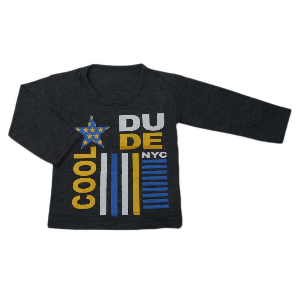Boy's Full Sleeves T-Shirt  - Grey, Kids, Boys T-Shirts, Chase Value, Chase Value