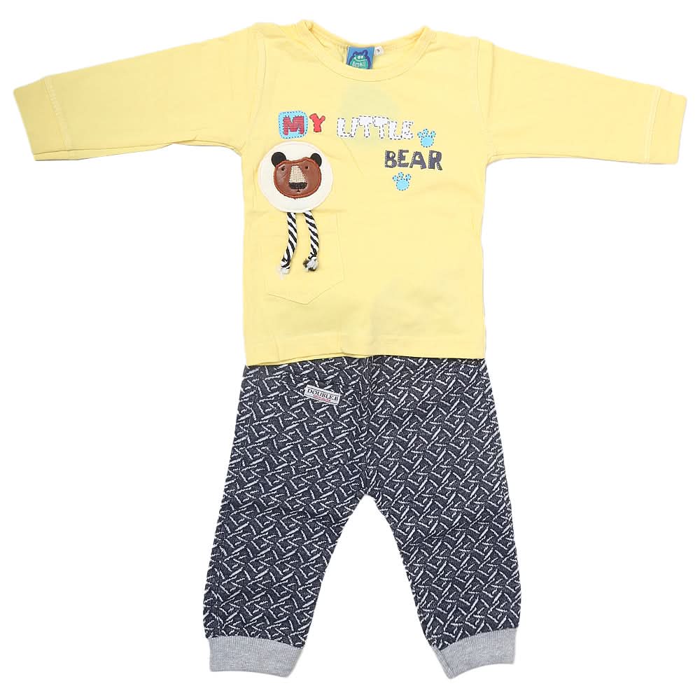 Newborn Boys Full Sleeve Suit (9040) - Yellow, Kids, NB Boys Sets And Suits, Chase Value, Chase Value