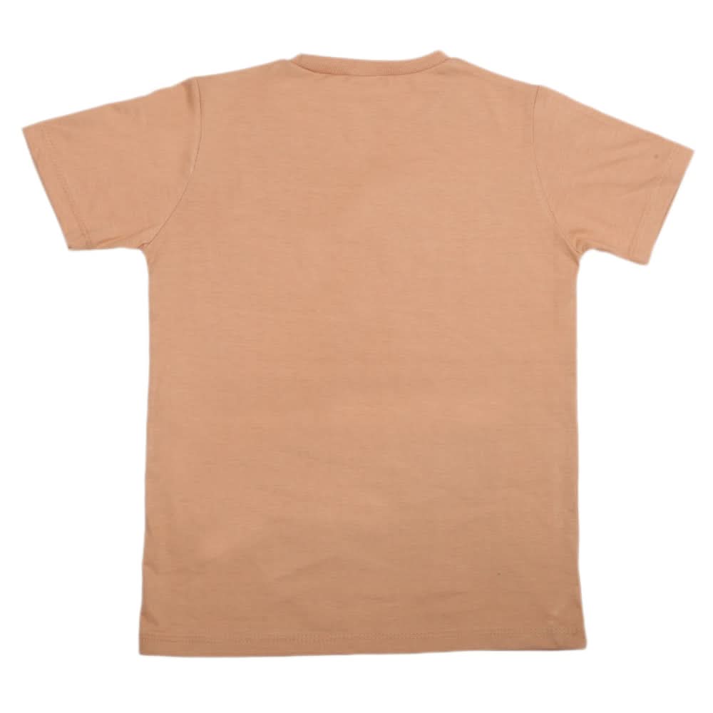 Boys Half Sleeves T-Shirt 3991 - Light Brown, Kids, Boys T-Shirts, Chase Value, Chase Value