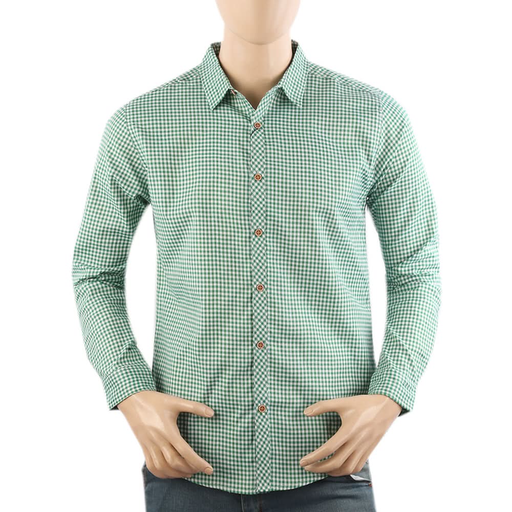 Men's Casual Club Check Shirt - Green, Men's Shirts, Chase Value, Chase Value