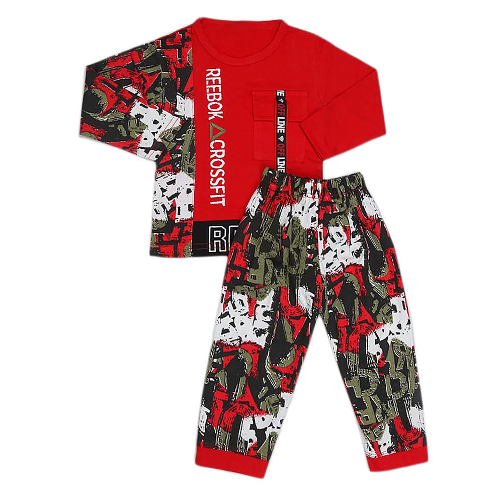 Boys Pajamas Suits 2228  - Red, Kids, Boys Sets And Suits, Chase Value, Chase Value