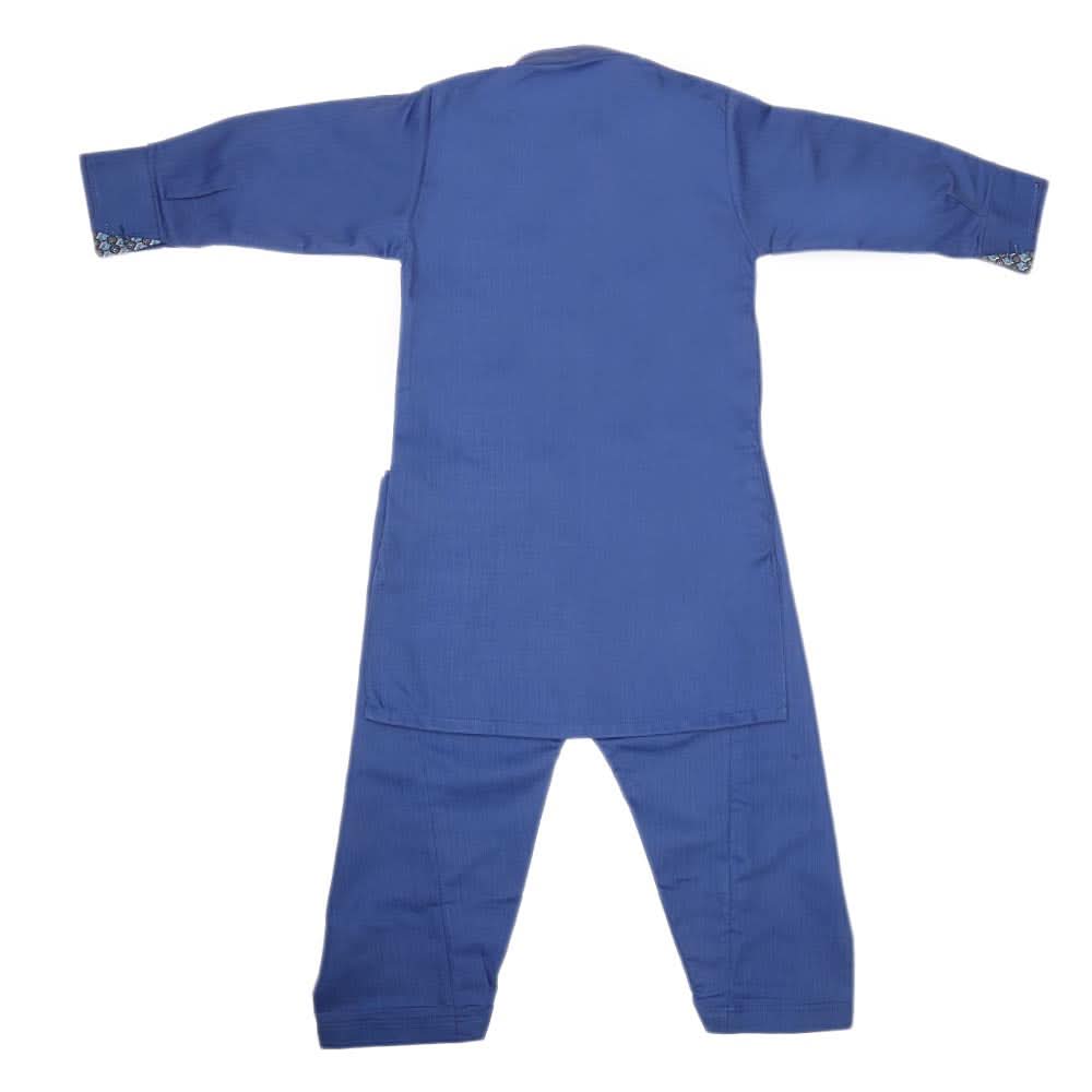 Boys Embroidered Kurta Shalwar Suit - Royal Blue, Kids, Boys Shalwar Kameez, Chase Value, Chase Value
