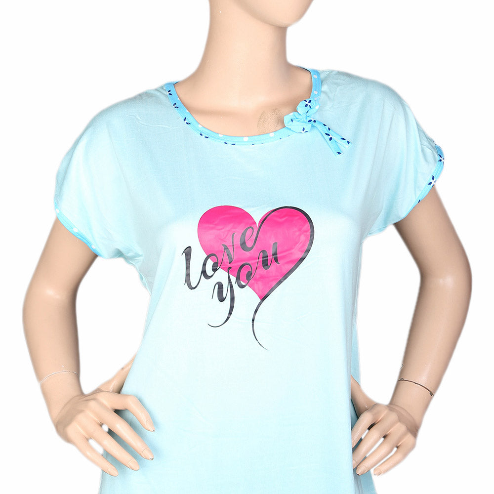 Women's 2 Piece Night Suit - Cyan, Women, Night Suit, Chase Value, Chase Value