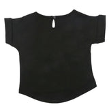Newborn Girls Half Sleeves T-Shirt - Black, Kids, Newborn Girls T-Shirts, Chase Value, Chase Value