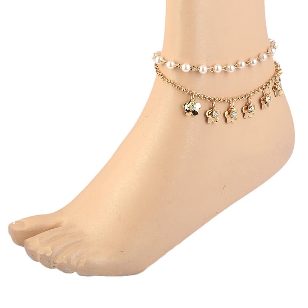 Women's Anklet - Golden, Women, Foot Jewellery, Chase Value, Chase Value