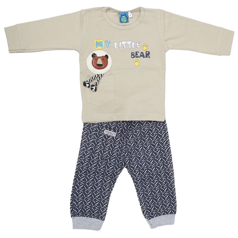 Newborn Boys Full Sleeve Suit (9040) - Beige, Kids, NB Boys Sets And Suits, Chase Value, Chase Value