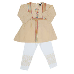 Girls Pajama Suit - Light Brown, Kids, Girls Sets And Suits, Chase Value, Chase Value