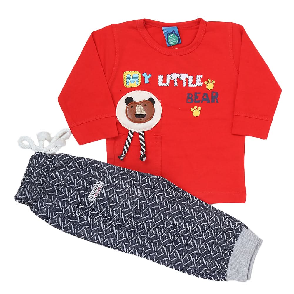 Newborn Boys Full Sleeve Suit (9040) - Red, Kids, NB Boys Sets And Suits, Chase Value, Chase Value