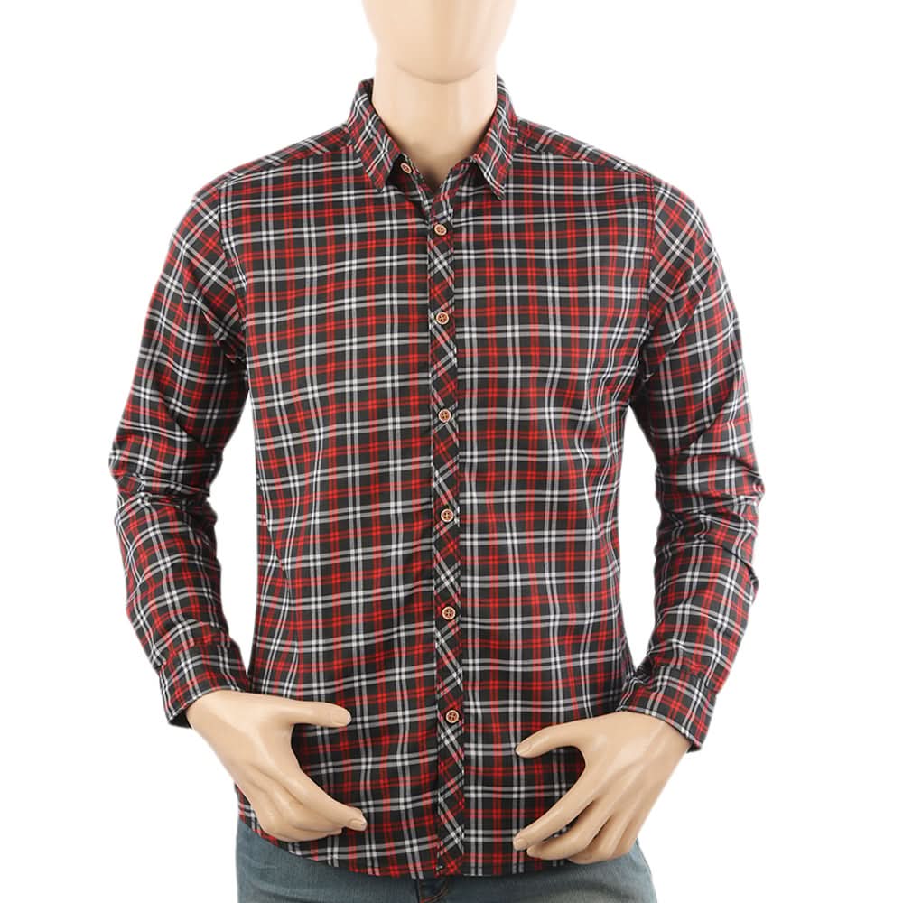 Men's Casual Club Check Shirt - Red, Men's Shirts, Chase Value, Chase Value