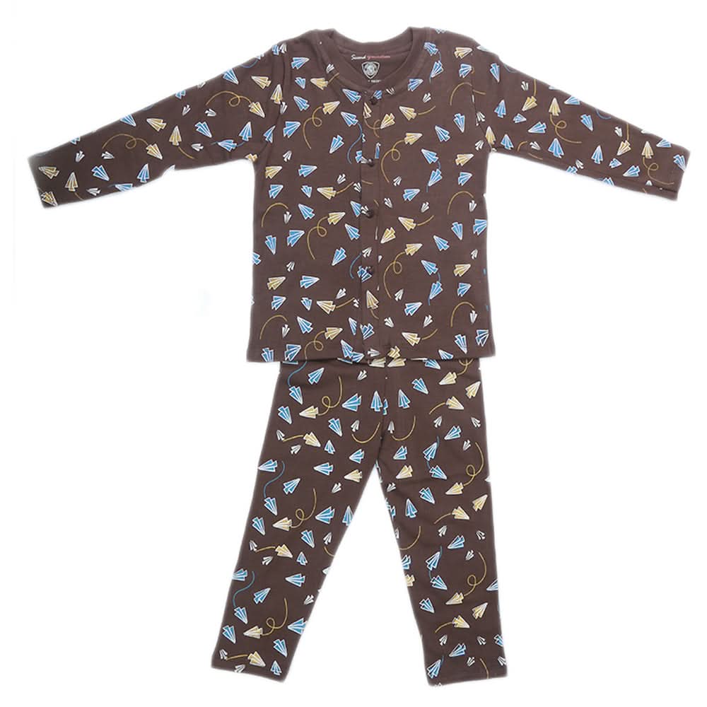 Boys Fancy Sleeping Suit - Coffee, Kids, Boys Sets And Suits, Chase Value, Chase Value