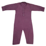 Boys Embroidered Kurta Shalwar Suit - Purple, Kids, Boys Shalwar Kameez, Chase Value, Chase Value