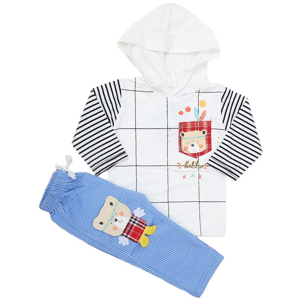 Newborn Boys Full Sleeve Suit (9009) - White, Kids, NB Boys Sets And Suits, Chase Value, Chase Value