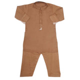 Boys Embroidered Kurta Shalwar Suit - Brown, Kids, Boys Shalwar Kameez, Chase Value, Chase Value