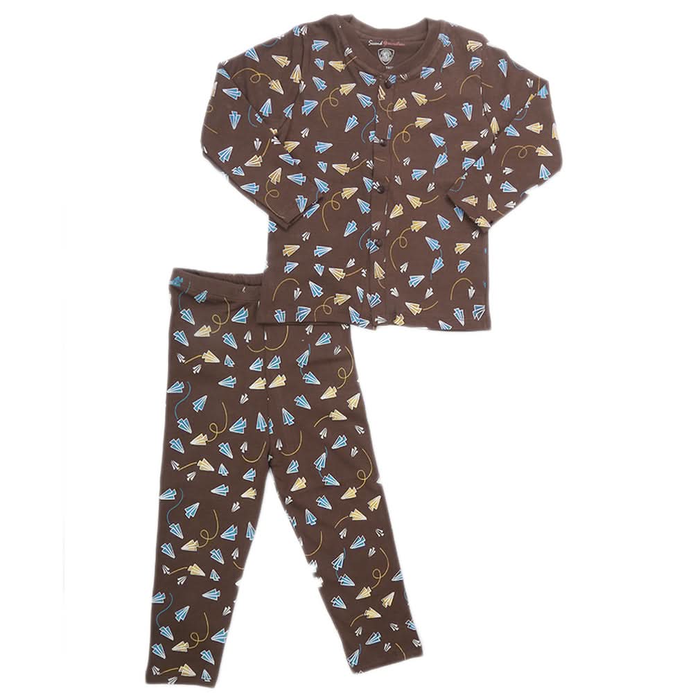 Boys Fancy Sleeping Suit - Coffee, Kids, Boys Sets And Suits, Chase Value, Chase Value