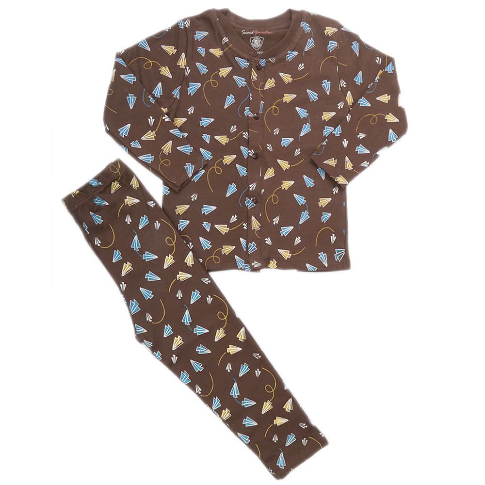 Boys Fancy Sleeping Suit - Coffee, Kids, Boys Sets And Suits, Chase Value, Chase Value