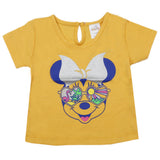 Newborn Girls Half Sleeves T-Shirt - Mustard, Kids, Newborn Girls T-Shirts, Chase Value, Chase Value