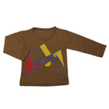 Boy's Full Sleeves T-Shirt - Brown, Kids, Boys T-Shirts, Chase Value, Chase Value