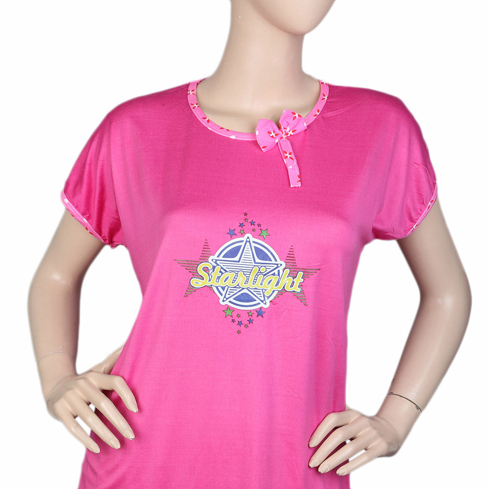 Women's 2 Piece Night Suit - Pink, Women, Night Suit, Chase Value, Chase Value