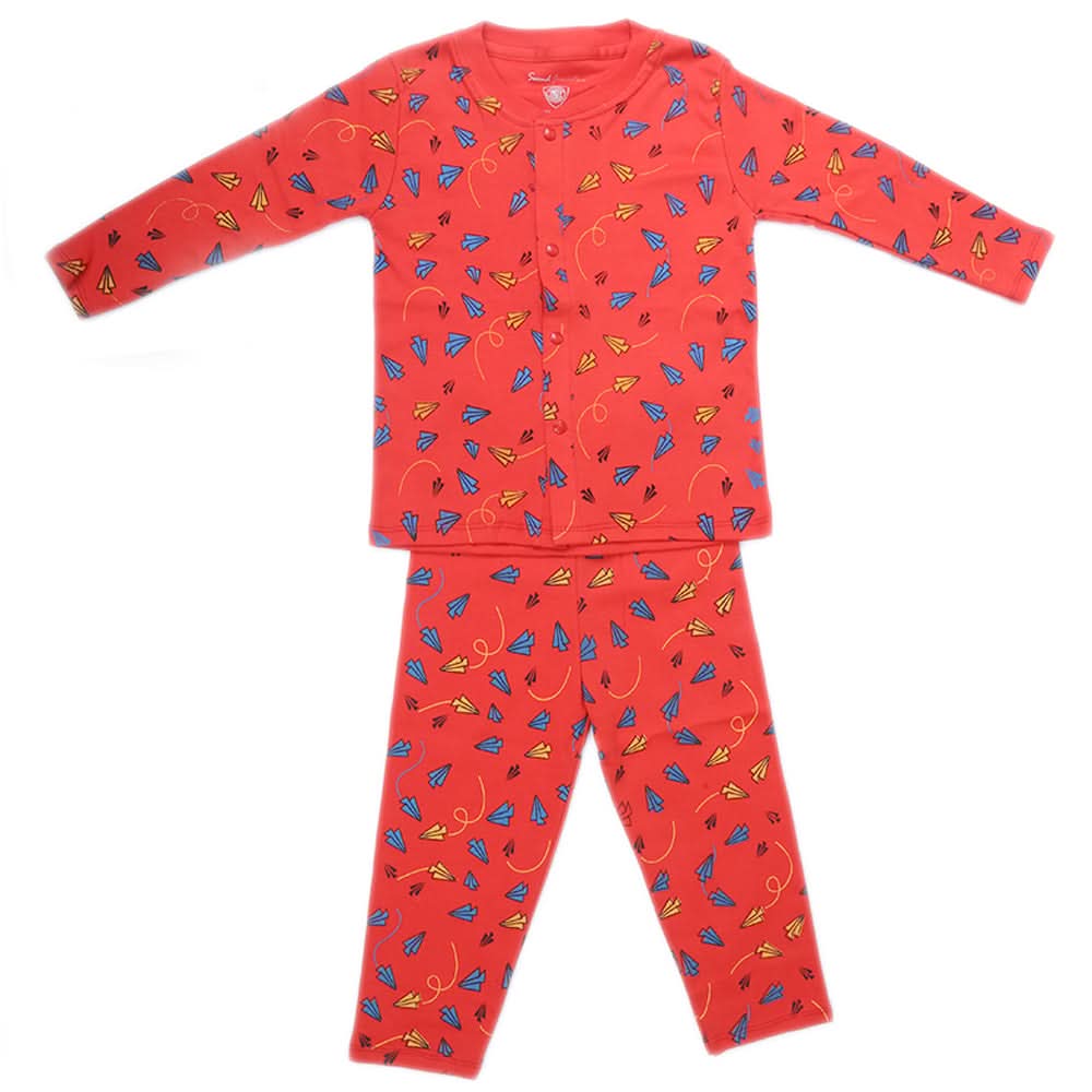 Boys Fancy Sleeping Suit - Red, Kids, Boys Sets And Suits, Chase Value, Chase Value