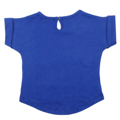 Newborn Girls Half Sleeves T-Shirt - Royal Blue, Kids, Newborn Girls T-Shirts, Chase Value, Chase Value