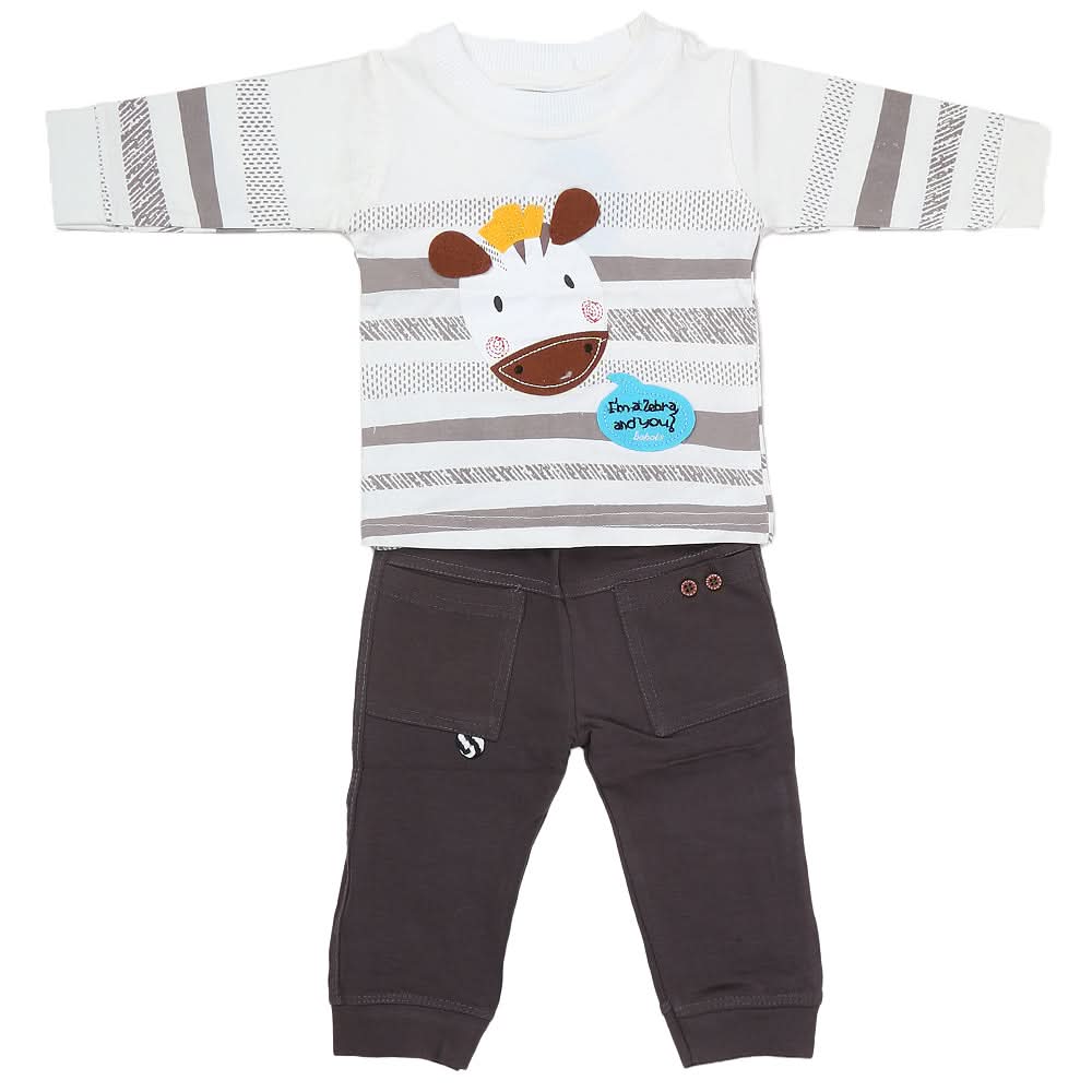 Newborn Boys Full Sleeve Suit (9024) - Grey, Kids, NB Boys Sets And Suits, Chase Value, Chase Value