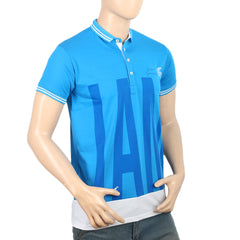 Men's Half Sleeves Polo T-Shirt - Blue, Men, T-Shirts And Polos, Chase Value, Chase Value