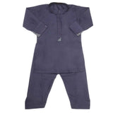 Boys Embroidered Kurta Shalwar Suit - Navy Blue, Kids, Boys Shalwar Kameez, Chase Value, Chase Value
