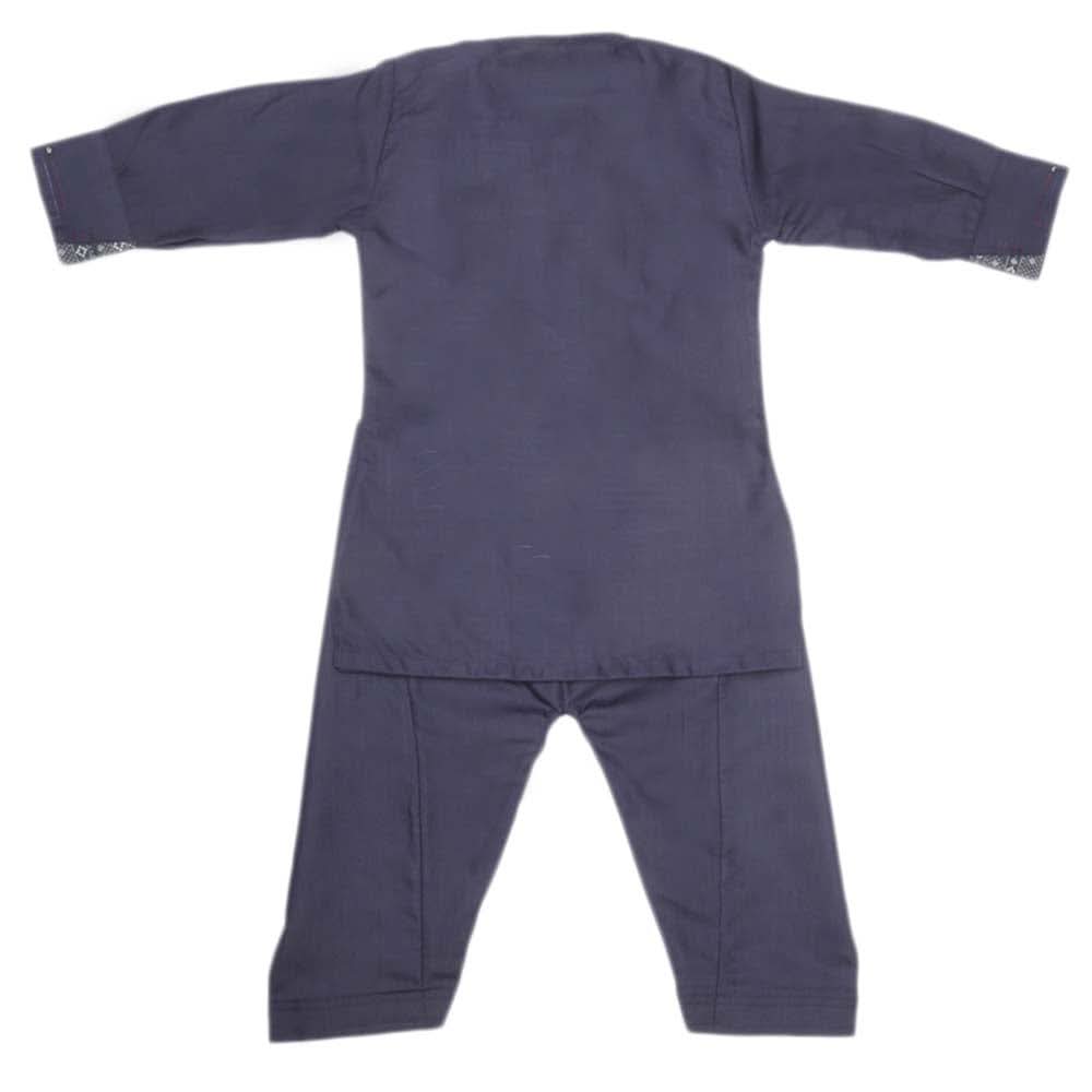 Boys Embroidered Kurta Shalwar Suit - Navy Blue, Kids, Boys Shalwar Kameez, Chase Value, Chase Value