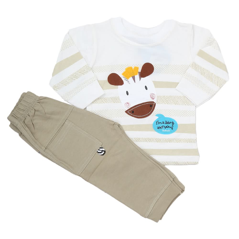 Newborn Boys Full Sleeve Suit (9024) - Be[ge, Kids, NB Boys Sets And Suits, Chase Value, Chase Value