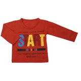 Boy's Full Sleeves T-Shirt - Rust, Kids, Boys T-Shirts, Chase Value, Chase Value