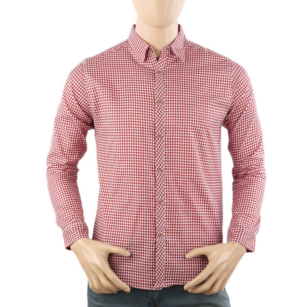 Men's Casual Club Check Shirt - Red, Men's Shirts, Chase Value, Chase Value