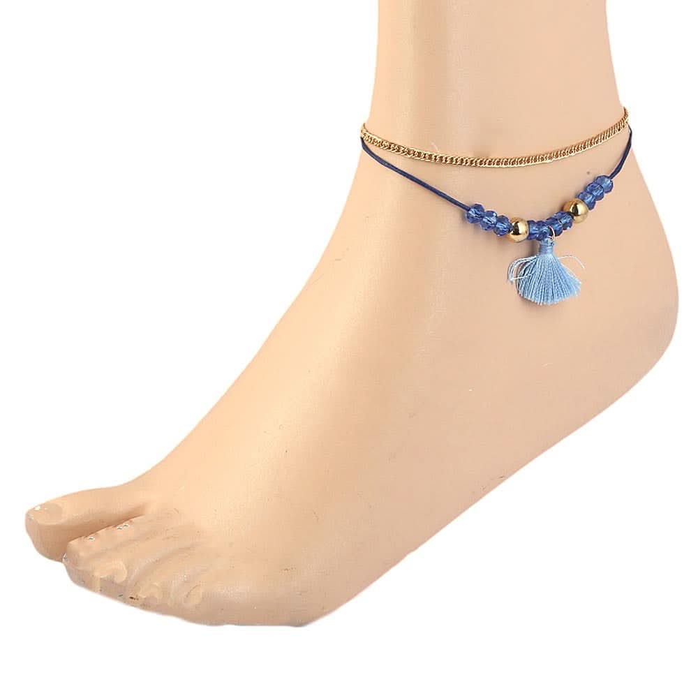 Women's Anklet - Blue, Women, Foot Jewellery, Chase Value, Chase Value
