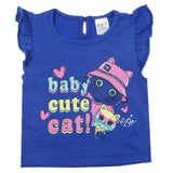 Newborn Girls Half Sleeves T-Shirt - Royal Blue, Kids, Newborn Girls T-Shirts, Chase Value, Chase Value