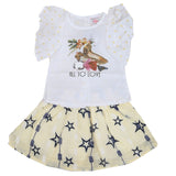 Newborn Girls Half Sleeves Skirt Suit - Yellow, Kids, NB Girls Sets And Suits, Chase Value, Chase Value