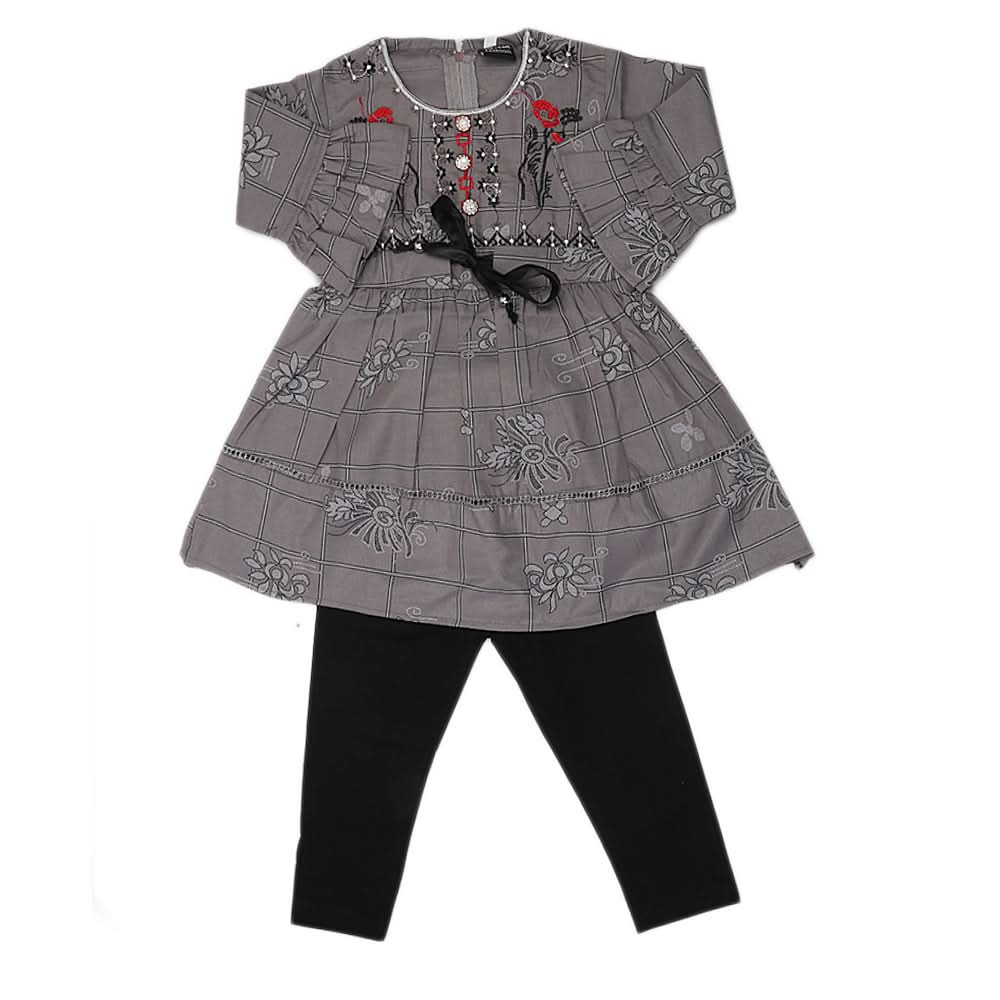 Girls Pajama Suit 1020 Grey - A, Kids, Girls Sets And Suits, Chase Value, Chase Value