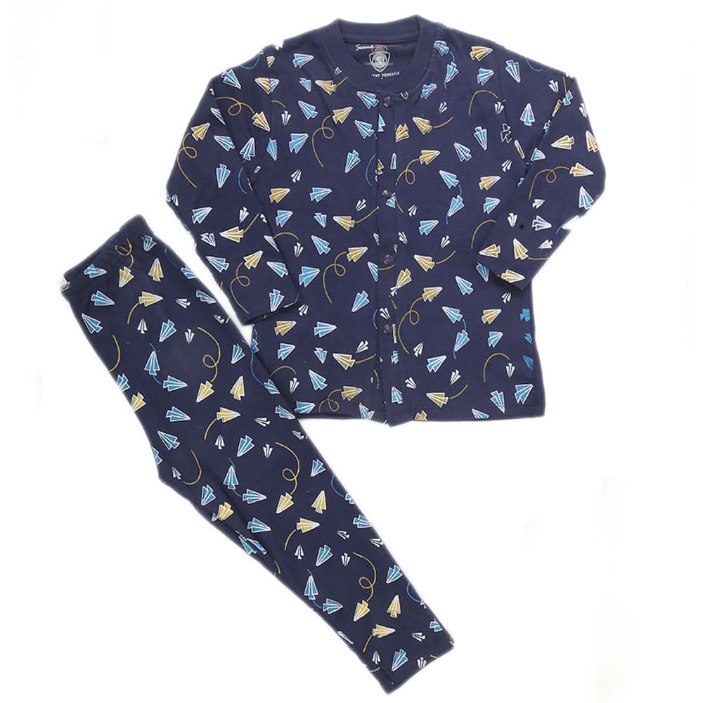 Boys Fancy Sleeping Suit - Navy Blue, Kids, Boys Sets And Suits, Chase Value, Chase Value