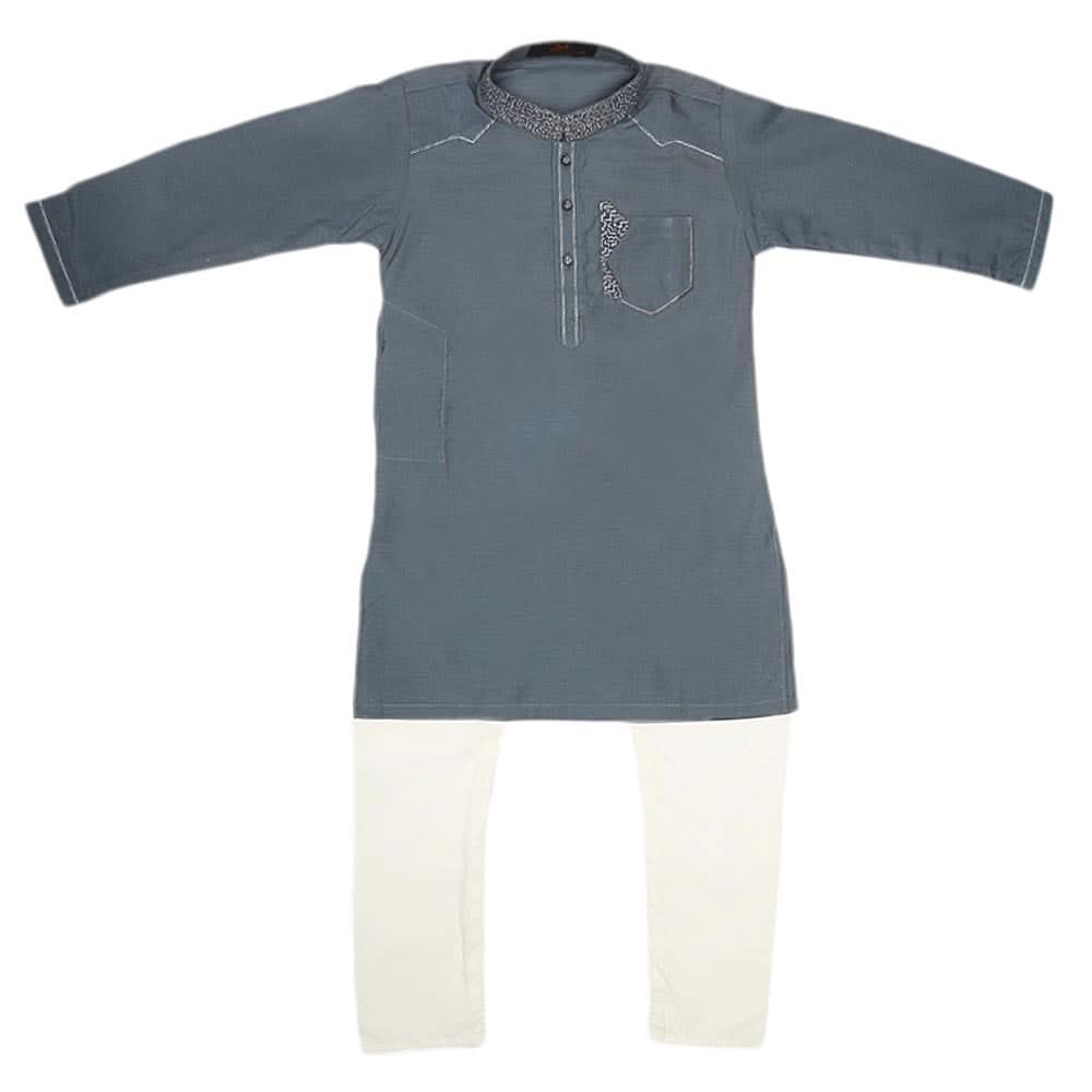 Boys Kurta Shalwar - Steel Blue, Kids, Boys Shalwar Kameez, Chase Value, Chase Value