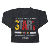 Boy's Full Sleeves T-Shirt - Grey, Kids, Boys T-Shirts, Chase Value, Chase Value