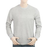 Men's Full Sleeves Thermal T-Shirt - Light Grey, Men, T-Shirts And Polos, Chase Value, Chase Value