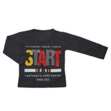 Boy's Full Sleeves T-Shirt 8753 - Grey, Kids, Boys T-Shirts, Chase Value, Chase Value
