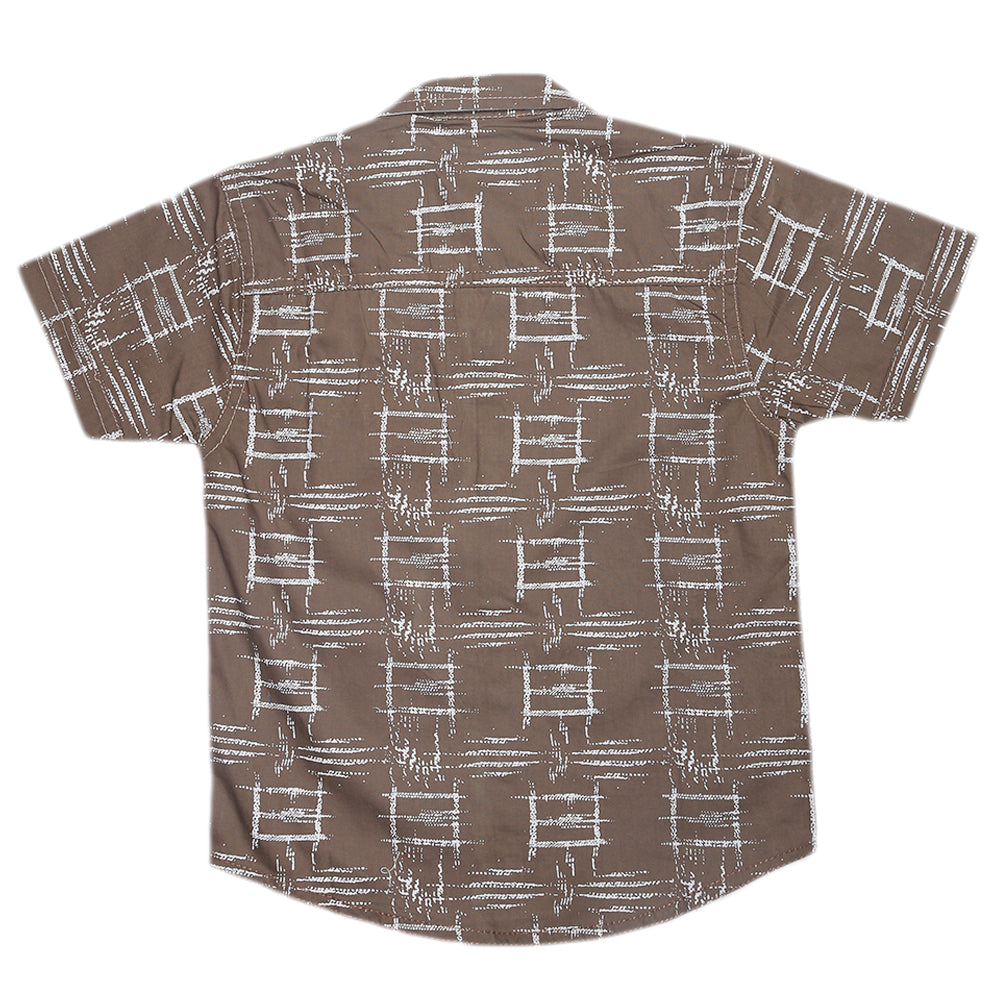 Boys Half Sleeves Casual Shirt - Coffee, Kids, Boys Shirts, Chase Value, Chase Value