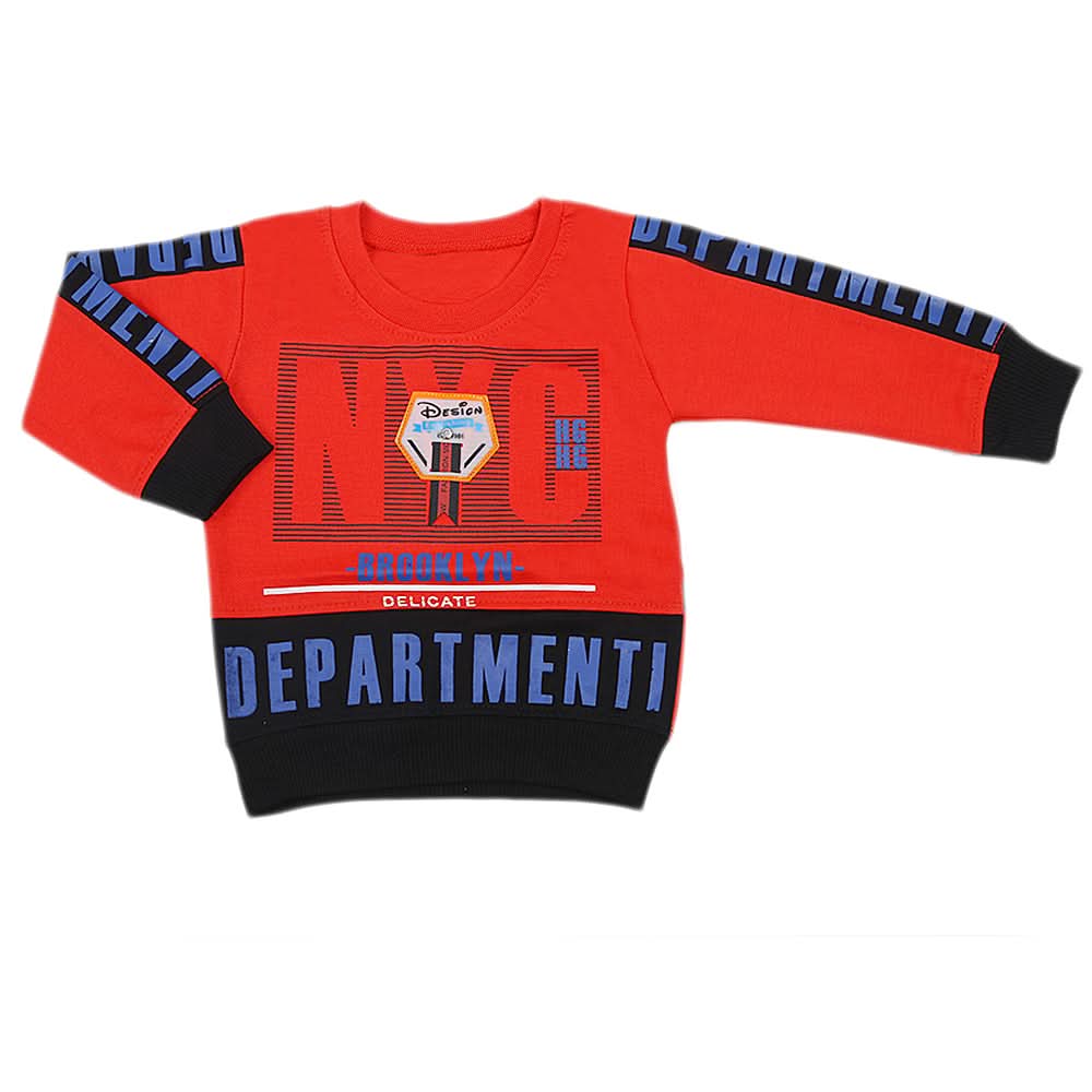 Boys Full Sleeves Terry T-Shirt - Red, Kids, Boys T-Shirts, Chase Value, Chase Value