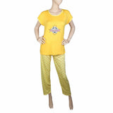 Women's 2 Piece Night Suit - Yellow, Women, Night Suit, Chase Value, Chase Value