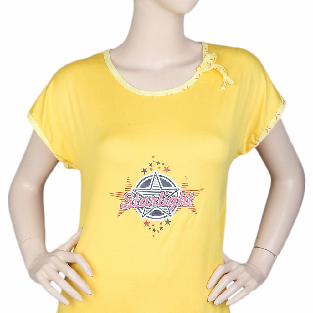 Women's 2 Piece Night Suit - Yellow, Women, Night Suit, Chase Value, Chase Value